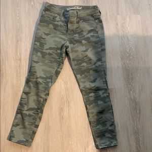 High Rise Camo Jeans